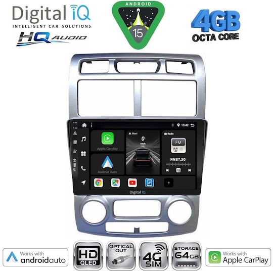 Digital IQ Ηχοσύστημα Αυτοκινήτου για Kia Sportage 2004-2010 με Clima (Bluetooth/USB/WiFi/GPS/Apple-Carplay/Android-Auto) με Οθόνη Αφής 9"
