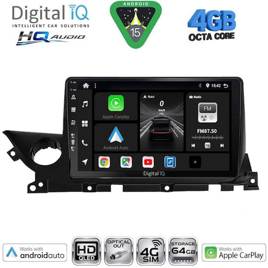 Digital IQ Car Audio System for Mazda 6 2021 with Touch Screen 9" Bluetooth USB Wi-Fi GPS Apple CarPlay Android Auto