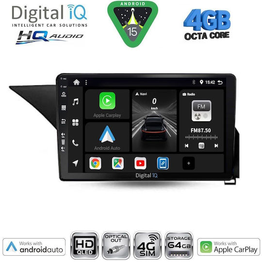 Digital IQ Car Audio System for Mercedes-Benz E Class 2012-2014 (Bluetooth/USB/WiFi/GPS/Apple CarPlay/Android Auto) with 10" Touch Screen