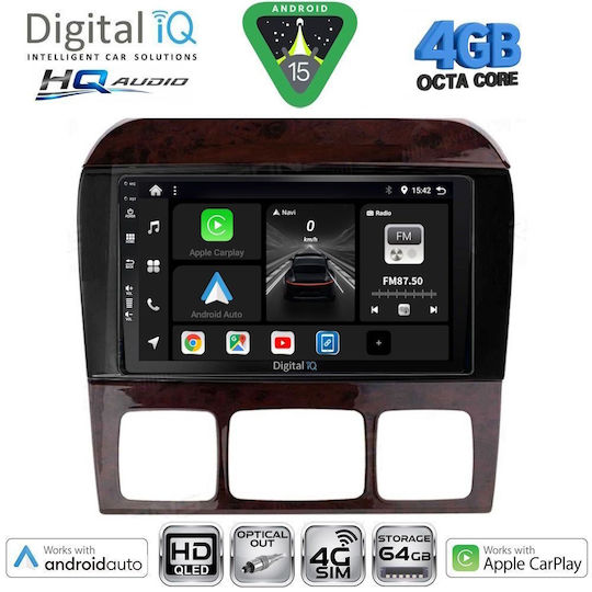 Digital IQ Car Audio System for Mercedes-Benz S Class 1998-2005 Bluetooth USB WiFi GPS Apple CarPlay Android Auto with 9" Touch Screen