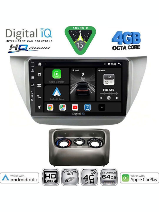 Digital IQ Car Audio System for Mitsubishi Lancer 2000-2007 Bluetooth USB WiFi GPS Apple CarPlay Android Auto with 9" Touch Screen