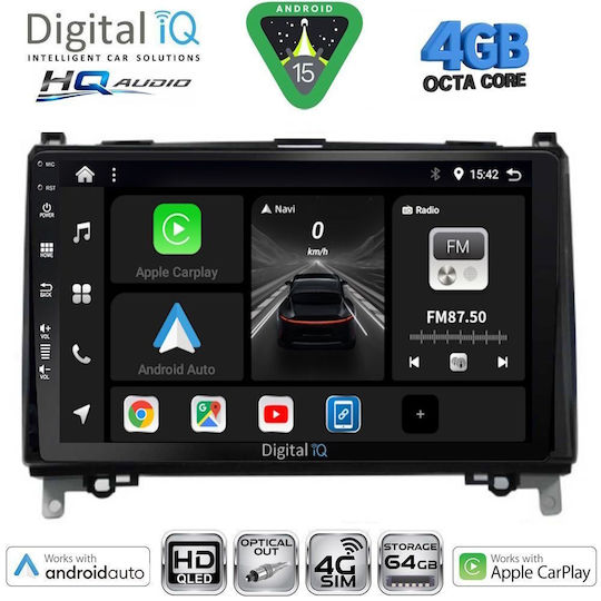 Digital IQ Car Audio System for Mercedes-Benz Sprinter / Vito 2007-2020 Bluetooth USB WiFi GPS Apple CarPlay Android Auto with 9" Touch Screen