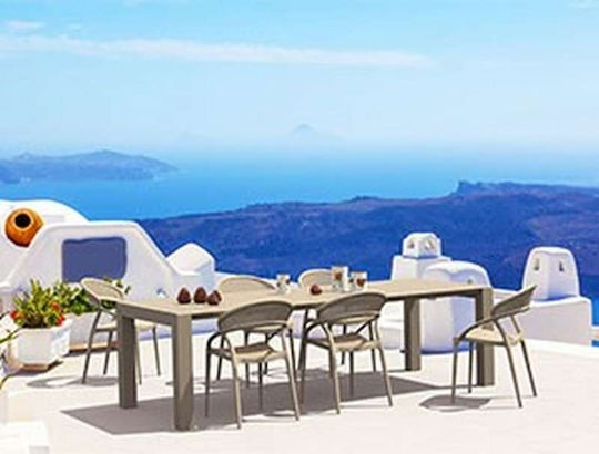 Καρέκλα Εξωτερικού Χώρου Πολυπροπυλενίου Sunset Taupe 54x56x82εκ.