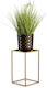 HowHomely Suport Metalic Gri Pentru Plante 24x24x40 cm