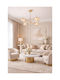 HowHomely Beige Pendant Ceiling Light For 6 E27 Bulbs