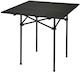 Redcliffs Metallischer Campingtisch Faltbar 70x70x69cm Schwarz