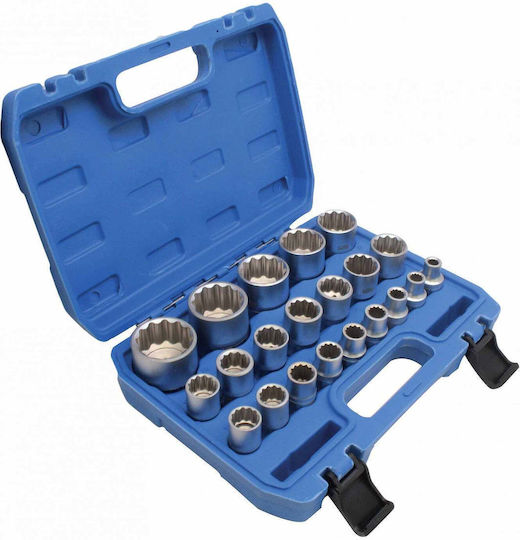 Satra Spline Sockets with 1/2" Drive Frame Set 21 Pieces