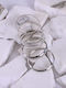 Celestino Σετ 8 Βραχιόλια Cuff Ασημί