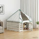 vidaXL Rectangular Dog Park Made of Plastic in White Colour 122 x 106 x 79 cm