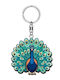 Handmade Wooden Green Keychain Charm