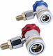 Set of 90° Quick Link Adapter Fittings for R134a Air Conditioning