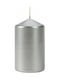 Aura Glass Decorative Silver Candle 6x10cm