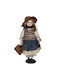 Decorative Porcelain Doll with Hat 23x57x57cm