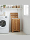 vidaXL Σετ Καλάθια Απλύτων Ξύλινα με Καπάκι 35x25x60cm Καφέ
