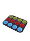 Brunbeste Bakeware Tin For Cupcakes/Muffins Made Of Silicone 5x6.3x3cm