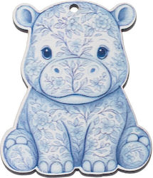 Дървен Елемент Хипопотам Светлосин K1009 5см Вдъхновена Тема Baby Dior Nv-1201009-siel