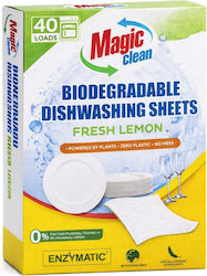 Magic Clean Dishwasher Detergent Biodegradable Leaves Lemon Scent 40 Washes