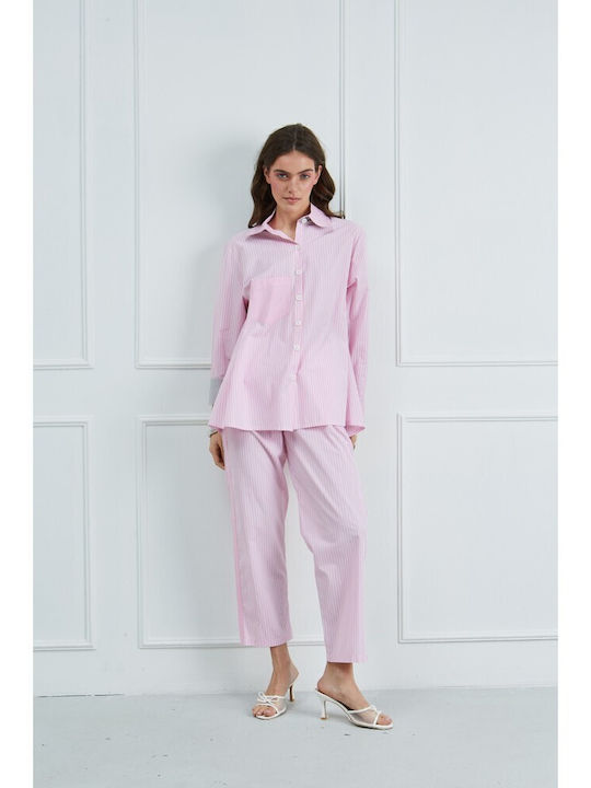 Women's Pink Striped Shirt