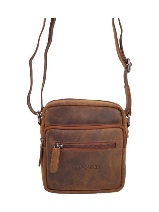 Mybag Herren Tasche Schulter Crossbody Tabac Braun