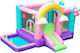 Homeone Φουσκωτό Rainbow Melody με Τραμπολίνο & Τσουλήθρα για 3-8 Ετών
