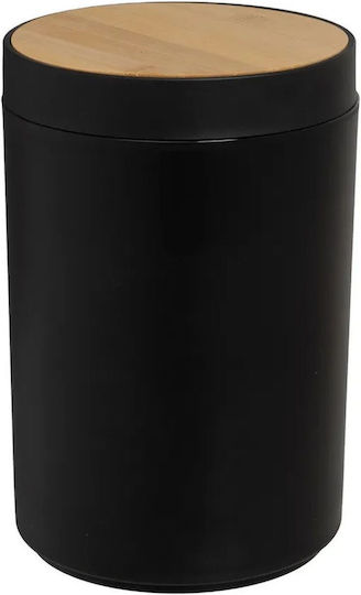 HowHomely Bamboo Καλαθάκι Μπάνιου 5lt Μαύρο