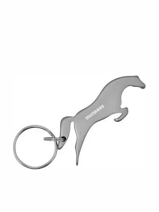 Munkees Μπρελόκ & Ανοιχτήρι Key Ring & Bottle Opener Horse 3 Χρώματα Γκρι