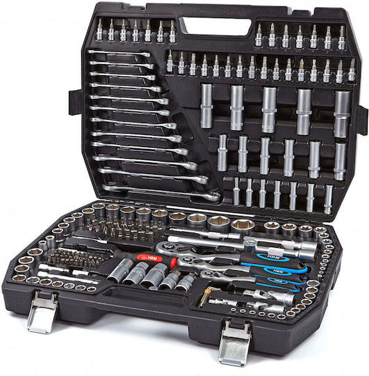 HBM Machines Ratchet with Sockets 1\2" & 3\8" & 1\4" 216 Pieces