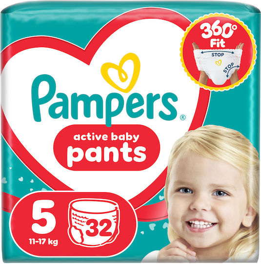 Pampers Diaper Pants Active Baby Pants No 5 for 11-17kg 32 Pieces