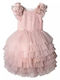 Mädchenkleid Mit Pailletten In Rosa
