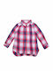 Kids Checked Short-Sleeved Shirt Red