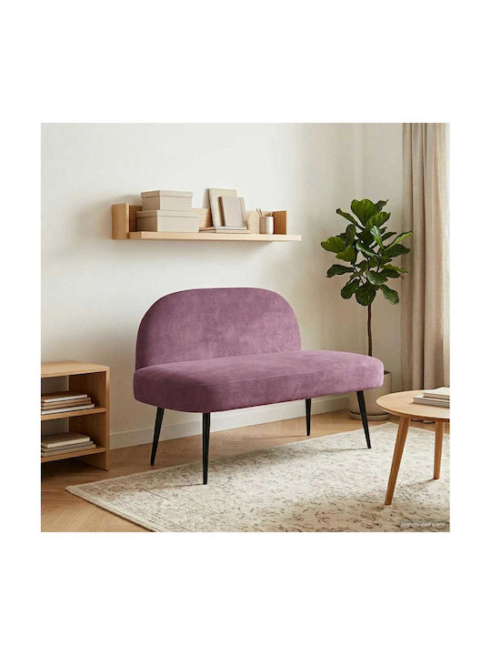 Doppelsitzer Samt Sofa Lila 110x60x76cm