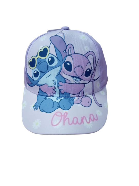 Disney Kinderhut Stoff Stitch Flieder