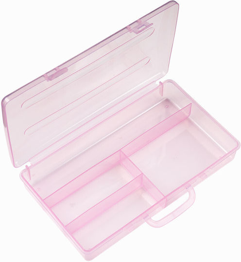 Sensopro Milano Compartmentalized Manicure Box 4 Slots Sweet Pink