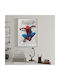 Comic Poster Spiderman Cm017 40cm X 50cm Κορνίζα Καφέ Ξύλου