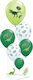 Set 6 Baloane Pătrate Dinozauri Verzi Cu LED 18.5 cm