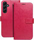 Tel1 Samsung Galaxy A55 5g Mezzo Mandala Book Case Fuchsia
