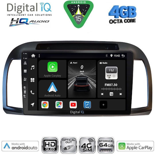 Digital IQ Ηχοσύστημα Αυτοκινήτου για Nissan Micra 2002-2010 (Bluetooth/USB/WiFi/GPS/Apple-Carplay/Android-Auto) με Οθόνη Αφής 9"