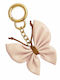 Ecarla Leather Keychain Butterfly Bow Cream Brl367k