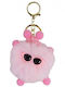 Ecarla Keychain Pompon Hat Glasses Pink Brl336r