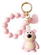 Ecarla Keychain Teddy Bear Beads Pink Brl366r