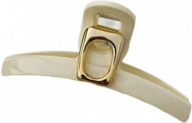 Ecarla Hair Clip-clasp Gold Decoration 11cm White Sp304b