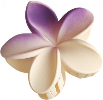 Ecarla Clamă De Păr Cu Floare Ombre Mat Crem Violet Sp402