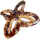 Ecarla Metal Hair Clip Butterfly Pearl Mass Brown Sp237br