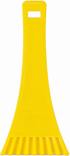 Handheld Plastic Car Snow & Ice Scraper Yellow 18x8cm