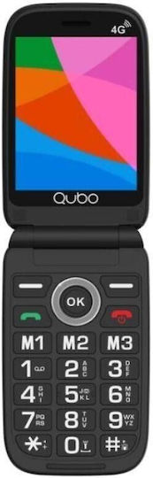Qubo XD-340 Dual SIM Мобилен Телефон с Големи Бутони Черен