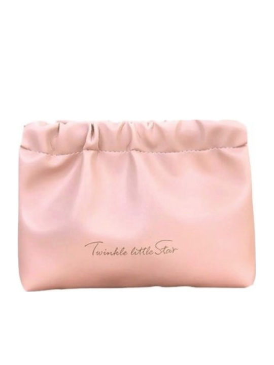Ecarla Eco-leather Pouch Cosmetics M Inserts 16x12cm Pink Ks145r