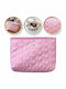 Ecarla Single-compartment Quilted Cosmetic Bag Hearts Pink Ks120r