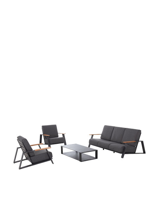 Garten- und Outdoor-Möbelsets Laith 4 Stück Gra...