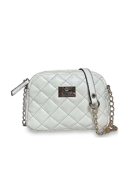 Γυναικεία Τσάντα Oval Quilted Λευκό