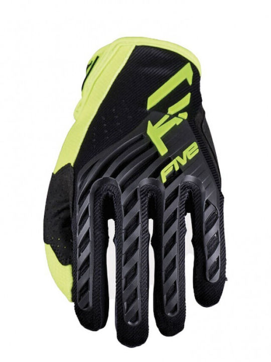 Five MXF3 Evo Men's Motocross Gloves Black / Fl...
